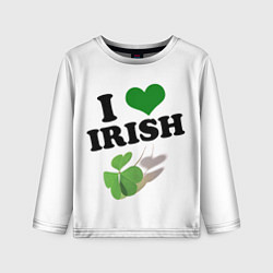 Детский лонгслив Ireland, I love Irish