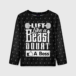 Детский лонгслив Lift Like A Beast Squat