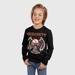 Лонгслив детский Megadeth: Skull in chains, цвет: 3D-принт — фото 2