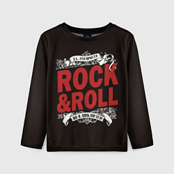 Лонгслив детский Rock & Roll, цвет: 3D-принт