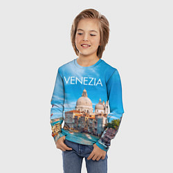 Лонгслив детский Венеция - архитектура, цвет: 3D-принт — фото 2