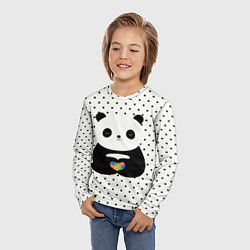Лонгслив детский Любовь панды, цвет: 3D-принт — фото 2