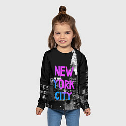 Лонгслив детский Flur NYC, цвет: 3D-принт — фото 2