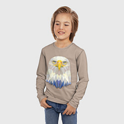 Лонгслив детский Геометрический орел, цвет: 3D-принт — фото 2