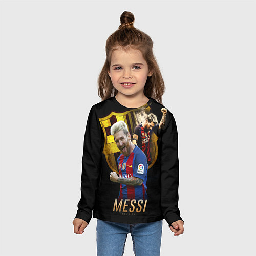 Детский лонгслив Messi Star / 3D-принт – фото 5