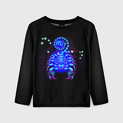 Лонгслив детский Космический Скорпион, цвет: 3D-принт