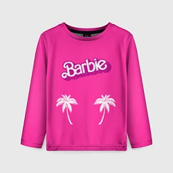 Лонгслив детский Barbie пальмы, цвет: 3D-принт