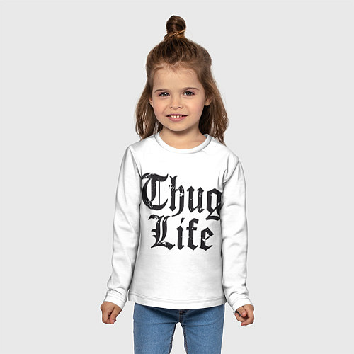 Детский лонгслив Thug Life / 3D-принт – фото 5