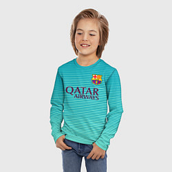 Лонгслив детский Barcelona FC: Aqua, цвет: 3D-принт — фото 2