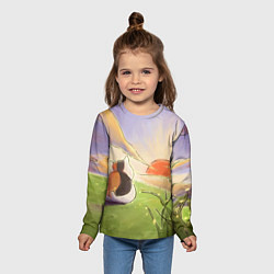 Лонгслив детский Тетрадь дружбы Нацумэ, цвет: 3D-принт — фото 2