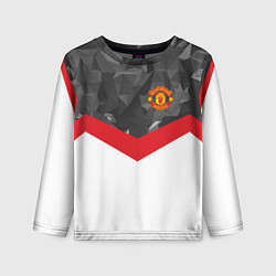 Детский лонгслив Man United FC: Grey Polygons