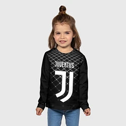 Лонгслив детский FC Juventus: Black Lines, цвет: 3D-принт — фото 2