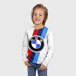 Лонгслив детский BMW M: White Sport, цвет: 3D-принт — фото 2