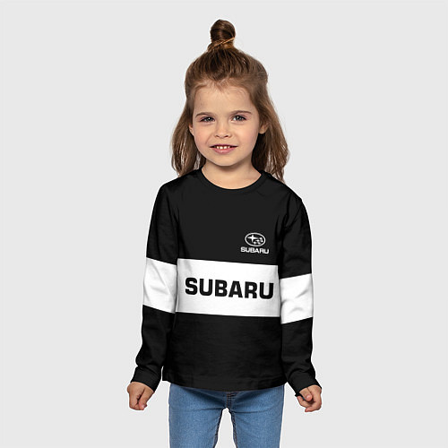 Детский лонгслив Subaru: Black Sport / 3D-принт – фото 5