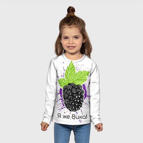 Детский лонгслив Я же Вика / 3D-принт – фото 5