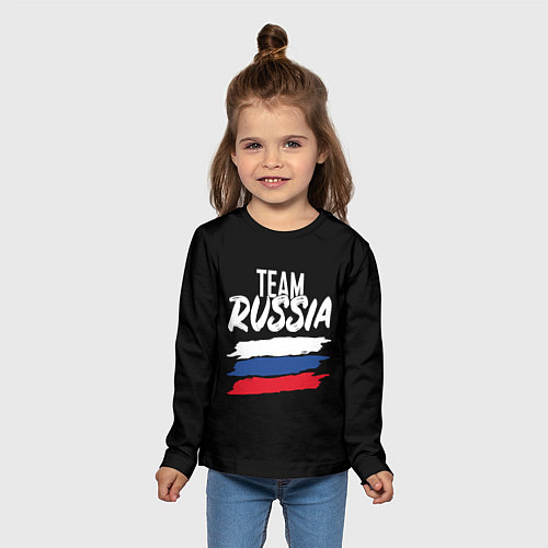 Детский лонгслив Team Russia / 3D-принт – фото 5