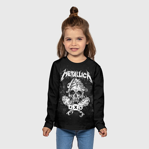 Детский лонгслив Metallica XXX / 3D-принт – фото 5