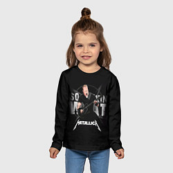 Лонгслив детский Metallica black, цвет: 3D-принт — фото 2