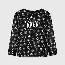 Детский лонгслив Apex Legends: Black Pattern