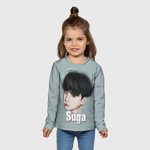 Детский лонгслив BTS Suga / 3D-принт – фото 5