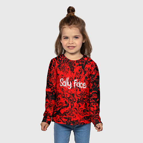 Детский лонгслив Sally Face: Red Bloody / 3D-принт – фото 5