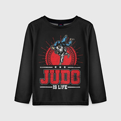 Детский лонгслив Judo is life