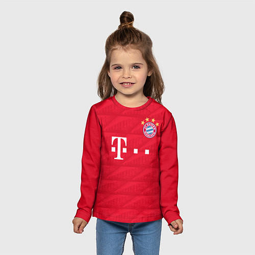 Детский лонгслив FC Bayern: Lewandowski Home 19-20 / 3D-принт – фото 5