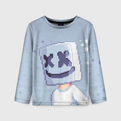 Лонгслив детский Marshmello Pixel, цвет: 3D-принт