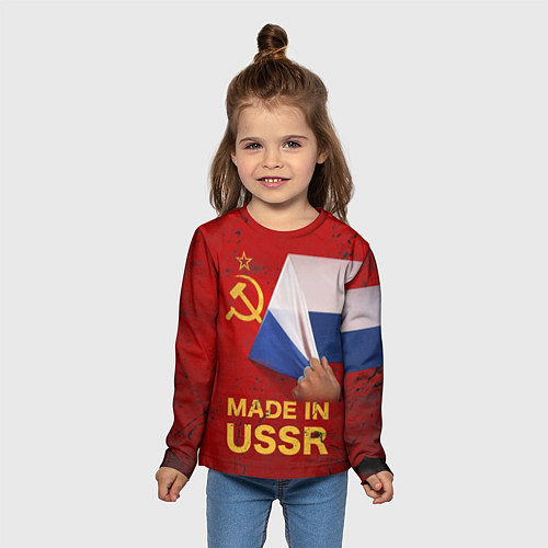 Детский лонгслив MADE IN USSR / 3D-принт – фото 5