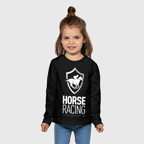 Детский лонгслив Horse racing / 3D-принт – фото 5