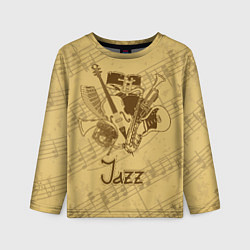 Лонгслив детский Jazz - musical instruments, цвет: 3D-принт