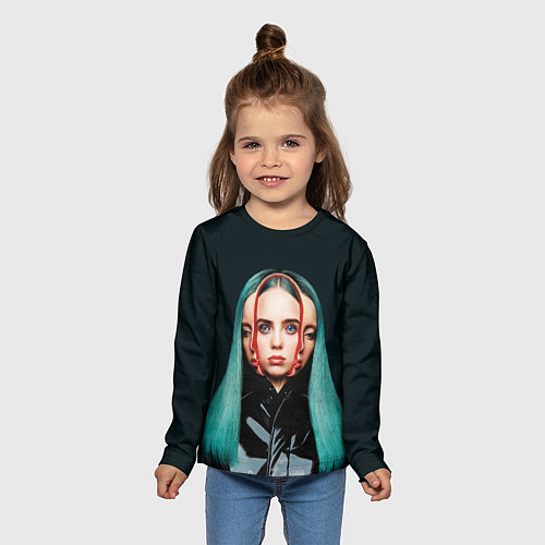 Детский лонгслив BILLIE EILISH / 3D-принт – фото 5