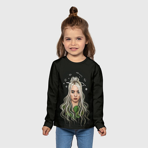 Детский лонгслив BILLIE EILISH / 3D-принт – фото 5