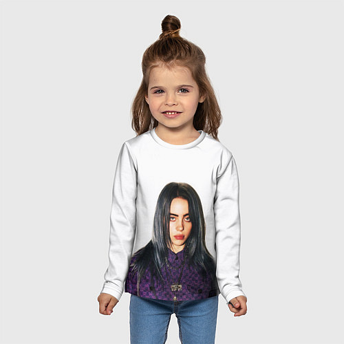 Детский лонгслив BILLIE EILISH / 3D-принт – фото 5