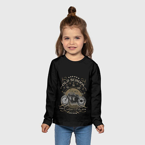 Детский лонгслив Первый Harley Davidson / 3D-принт – фото 5