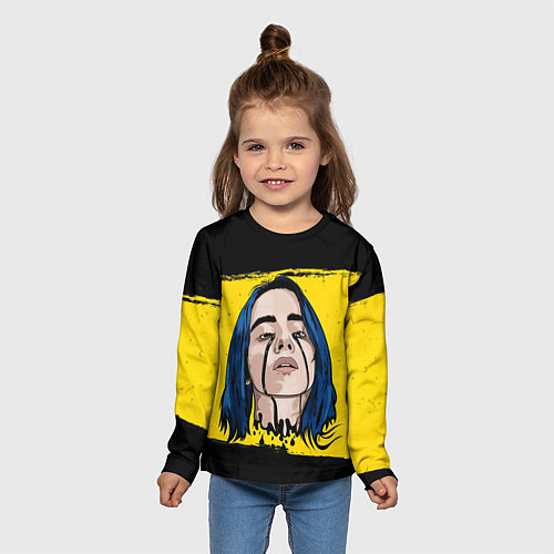 Детский лонгслив Billie Eilish / 3D-принт – фото 5