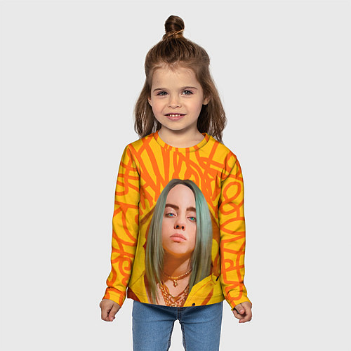 Детский лонгслив Billie Eilish / 3D-принт – фото 5