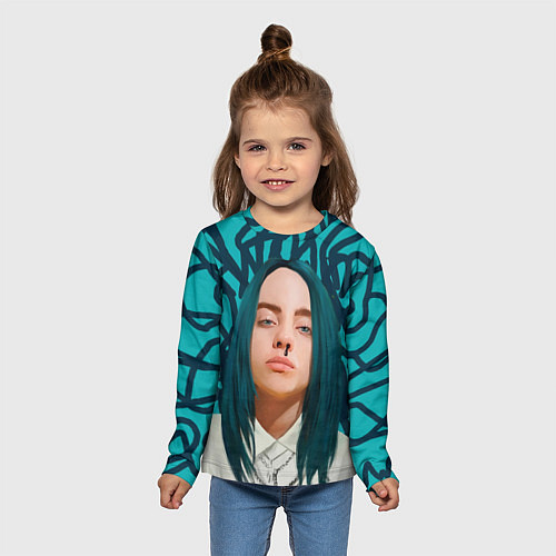 Детский лонгслив Billie Eilish / 3D-принт – фото 5