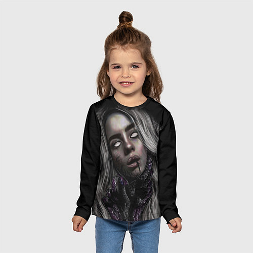 Детский лонгслив BILLIE EILISH / 3D-принт – фото 5