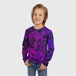 Лонгслив детский Abstract purple, цвет: 3D-принт — фото 2