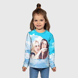 Лонгслив детский Акварельный Мем, цвет: 3D-принт — фото 2