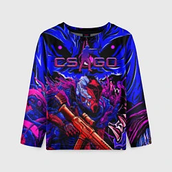 Лонгслив детский CS GO hyper beast IMBAskin, цвет: 3D-принт