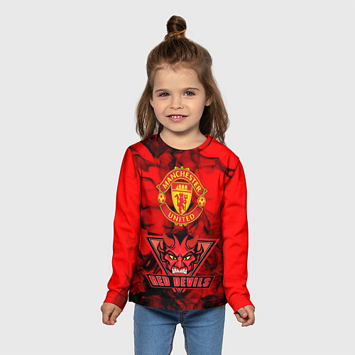 Детский лонгслив Manchester United / 3D-принт – фото 5