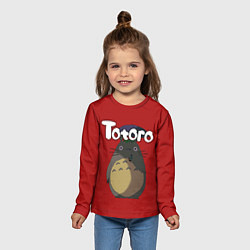 Лонгслив детский Totoro, цвет: 3D-принт — фото 2