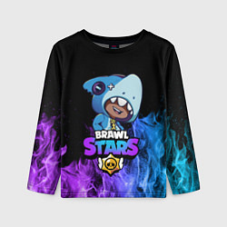 Детский лонгслив Brawl Stars LEON SHARK