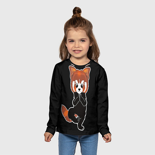 Детский лонгслив Енот / 3D-принт – фото 5