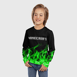Лонгслив детский MINECRAFT FIRE, цвет: 3D-принт — фото 2