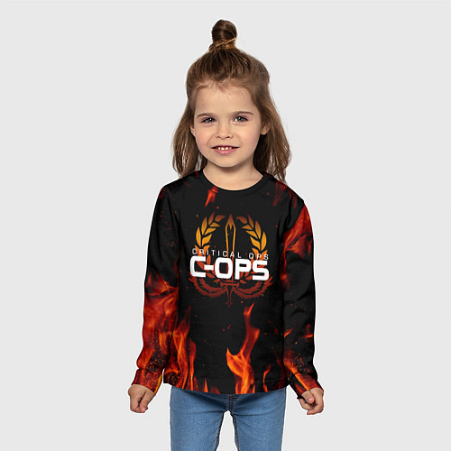 Детский лонгслив CRITICAL OPS C-OPS / 3D-принт – фото 5