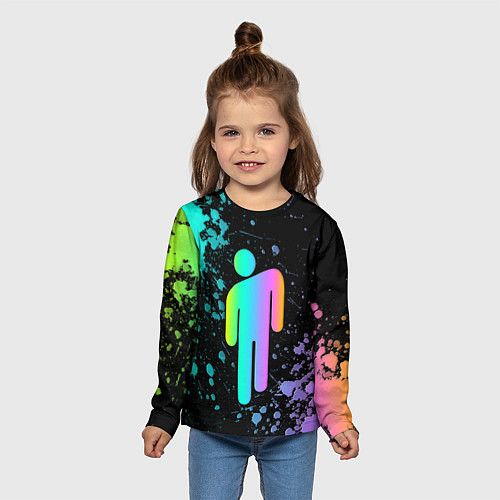 Детский лонгслив BILLIE EILISH / 3D-принт – фото 5