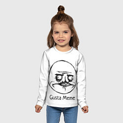 Лонгслив детский Gusta Meme, цвет: 3D-принт — фото 2